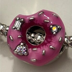 Pandora retired pink donut charm